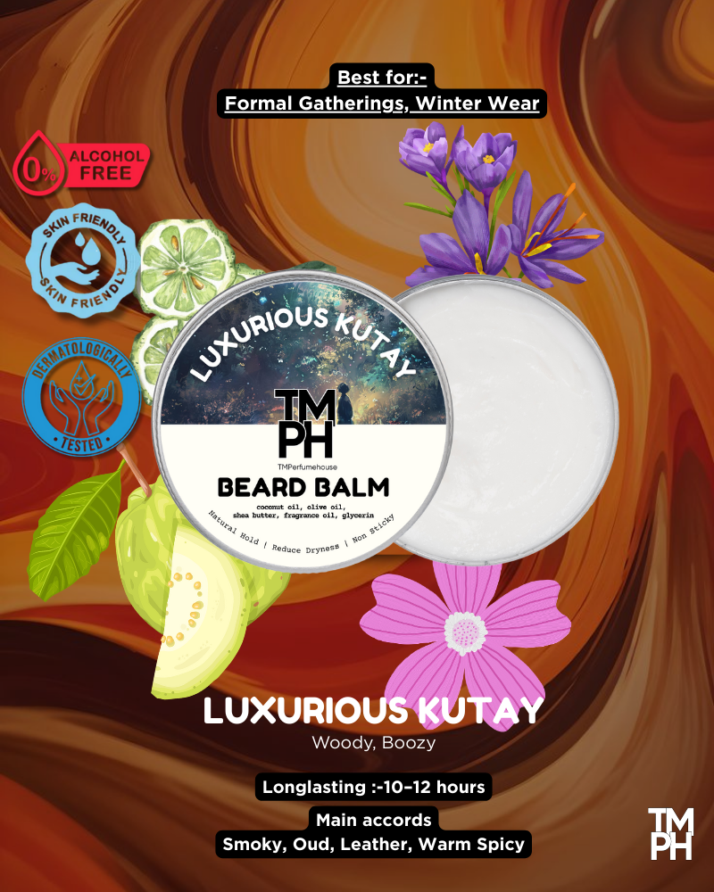 LUXURIOUS KUTAY | Premium Beard Balm – 10+ Hour Freshness & Styling  Inspired by Kutay by Unque Lxry