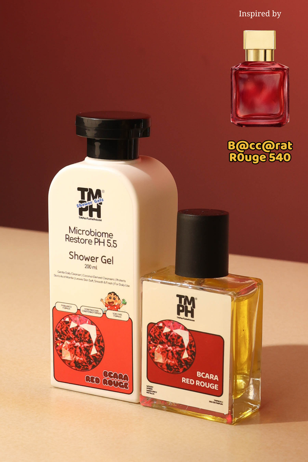 Bcara Red Rouge | Shower gel + Perfume