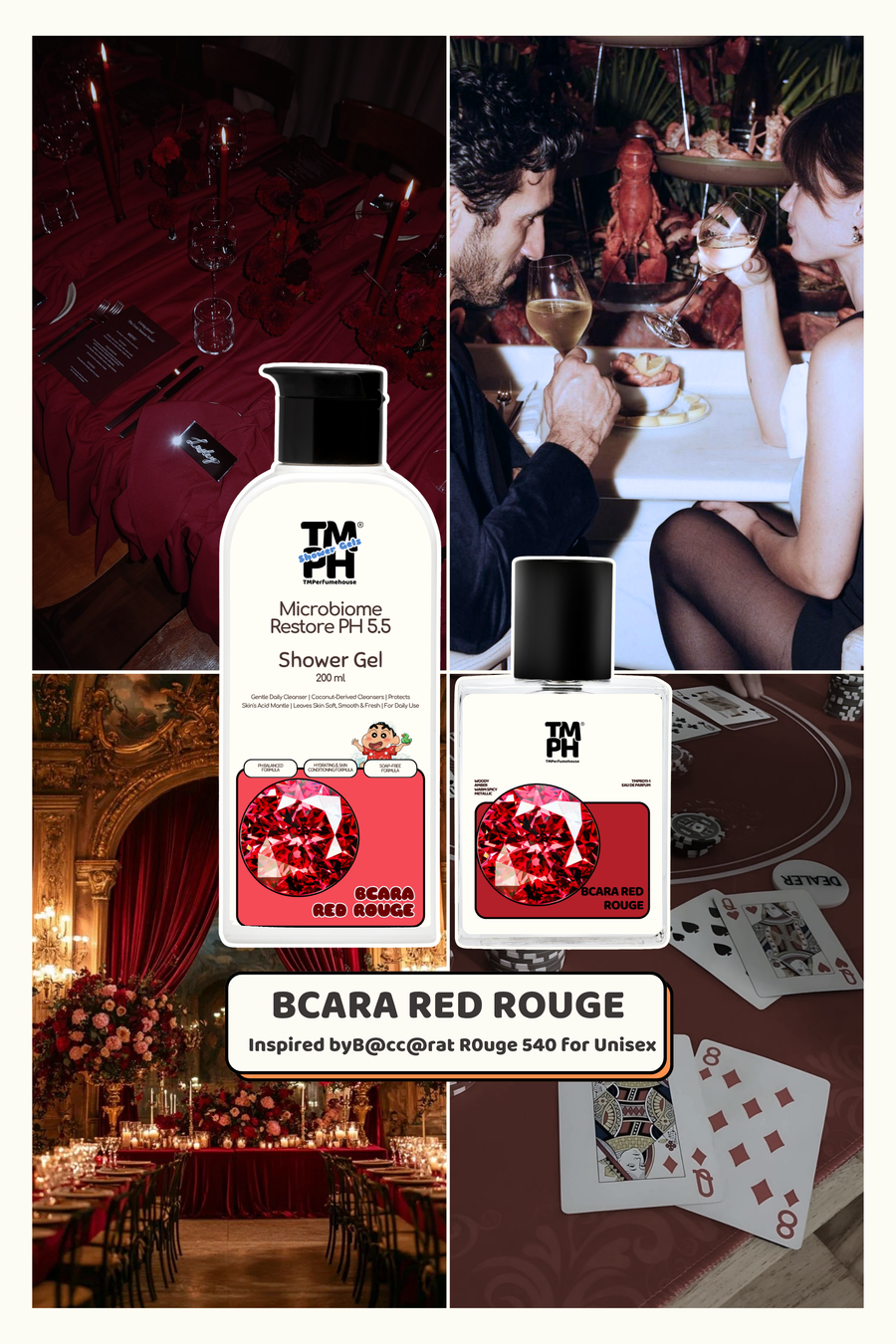Bcara Red Rouge | Shower gel + Perfume