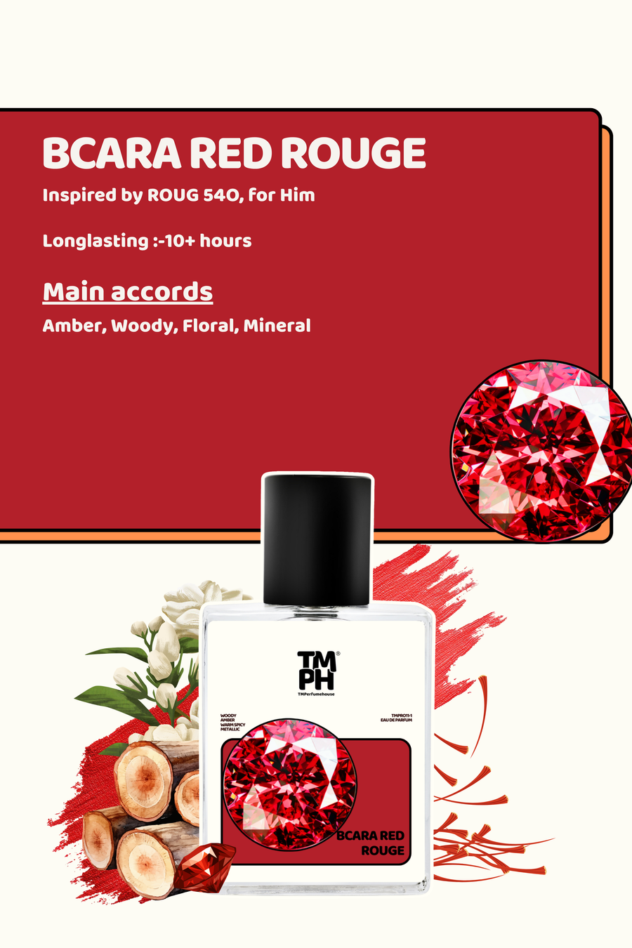 Bcara Red Rouge | Shower gel + Perfume
