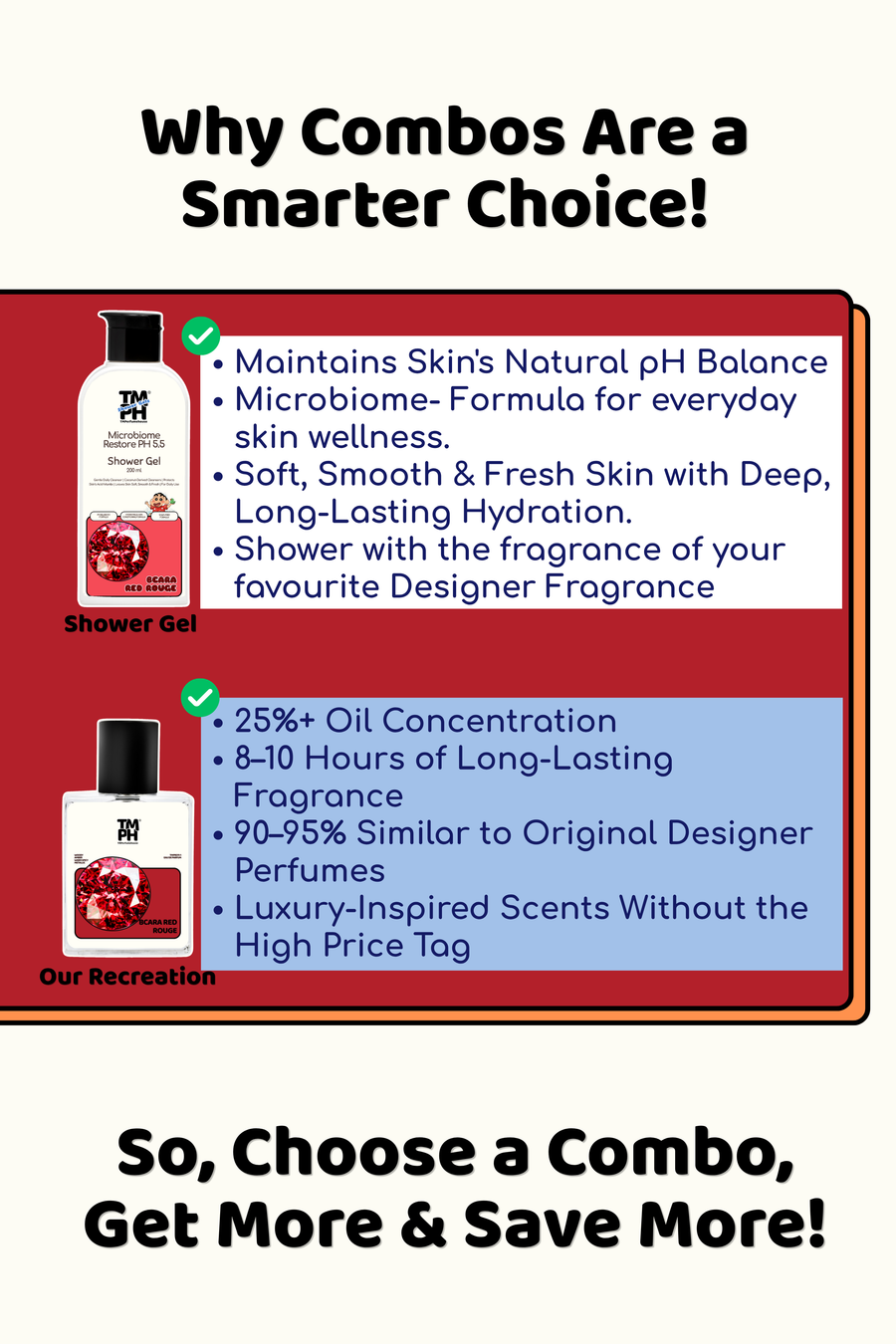 Bcara Red Rouge | Shower gel + Perfume
