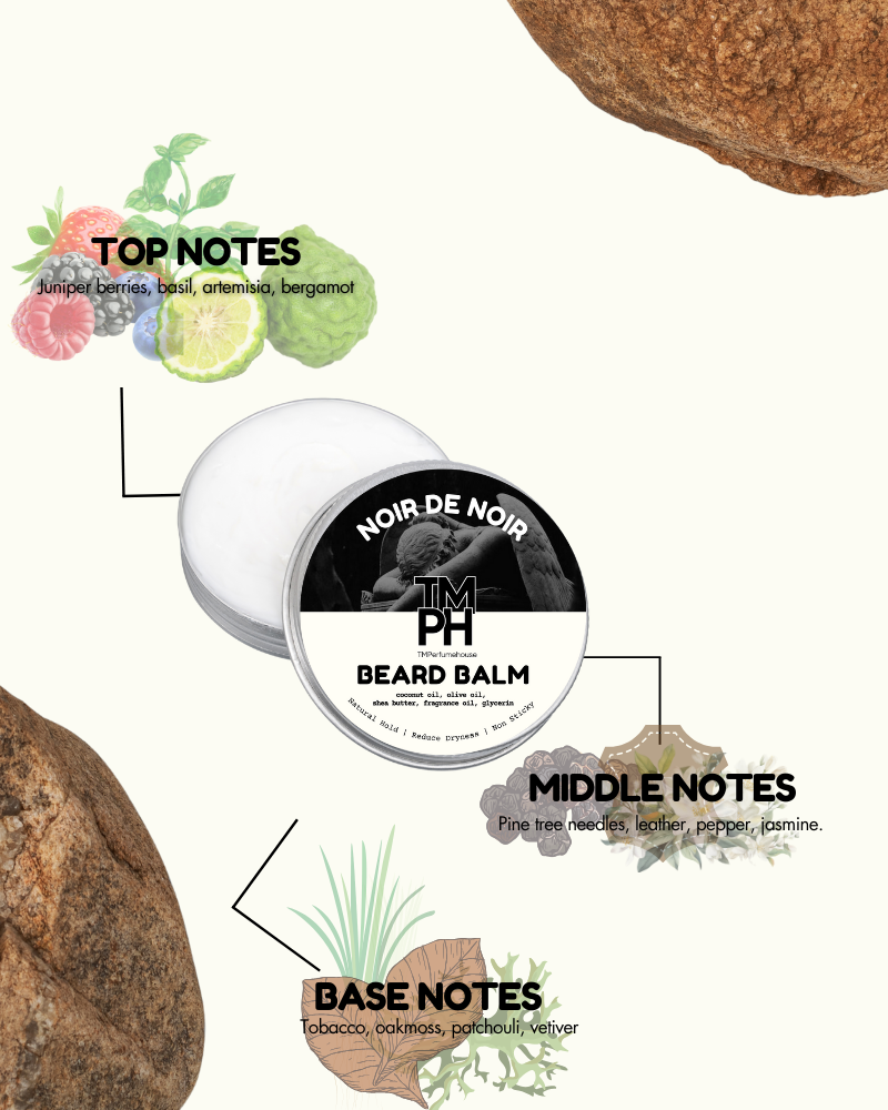 NOIR DE NOIR | Premium Beard Balm – 10+ Hour Freshness & Styling  Inspired by Noir de Noir by Tm Frd
