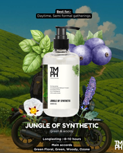 TM PH bottle with natural elements and product description on a scenic background