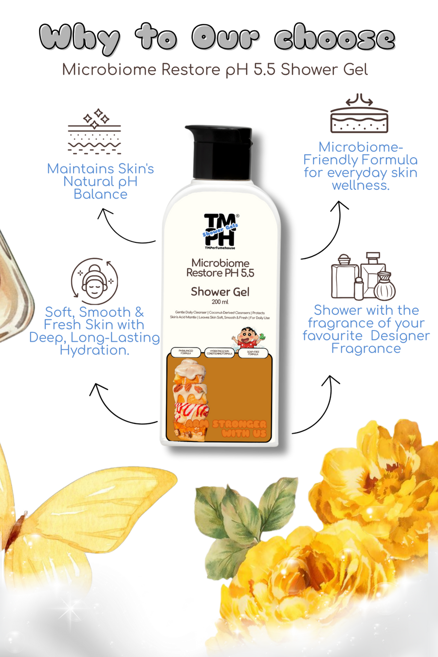 Arm Stronger With Us | Shower gel