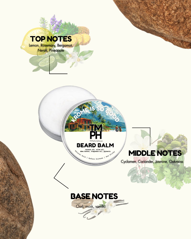 KROME IS SO GOOD | Premium Beard Balm – 10+ Hour Freshness & Styling - Inspired by Chrome by Az*aro