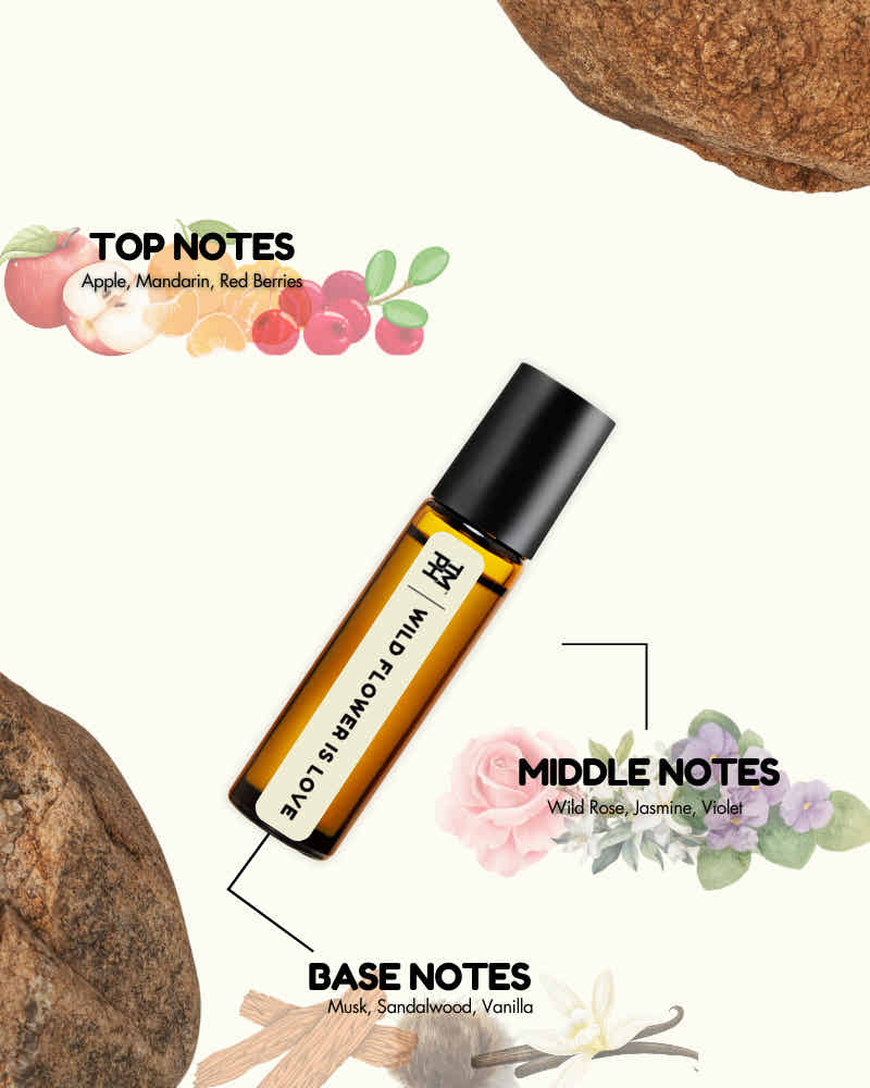 Wild Flower Is Love AT | Luxury Floral Attar – 10+ Hour Long Lasting Pure Oil - Inspired by Flwr by Knz