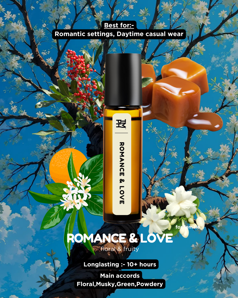 ROMANCE & LOVE AT | Luxury Designer Attar – 10+ Hour Long Lasting Pure Oil  - Inspired by Romance by Ra*asi