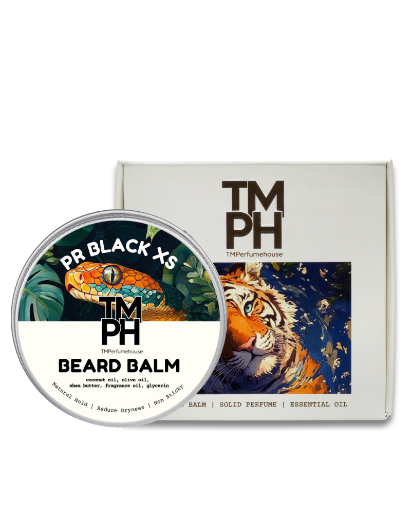 PR BLACK XS | Premium Beard Balm – 10+ Hour Freshness & Styling - Inspired by Black XS by Pco Rb*nne