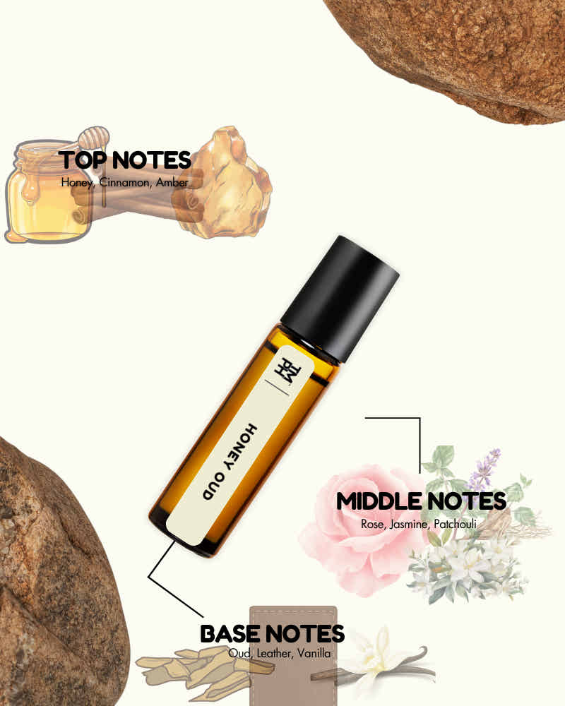 Honey Oud AT | Luxury Niche Attar – 10+ Hour Long Lasting Pure Oil - Inspired by Hney Aud by Mntl