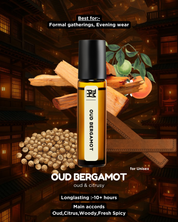 Oud Bergamot AT | Luxury Niche Attar – 10+ Hour Long Lasting Pure Oil - Inspired by Od & Brgmt by J Mlne