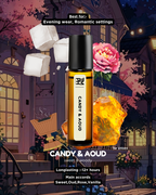 Candy & Aoud AT | Luxury Niche Attar – 10+ Hour Long Lasting Pure Oil - Inspired by Cndy Aud by Mntl