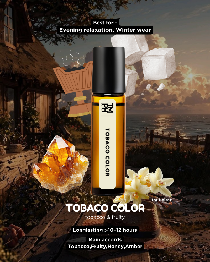 Tobacco Color AT | Luxury Niche Attar – 10+ Hour Long Lasting Pure Oil - Inspired by Tbcco Clr by Dor