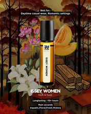 Issey Women AT | Luxury Aquatic Floral – 10+ Hour Long Lasting Pure Oil - Inspired by L'au d'Issy by Issy Miyk