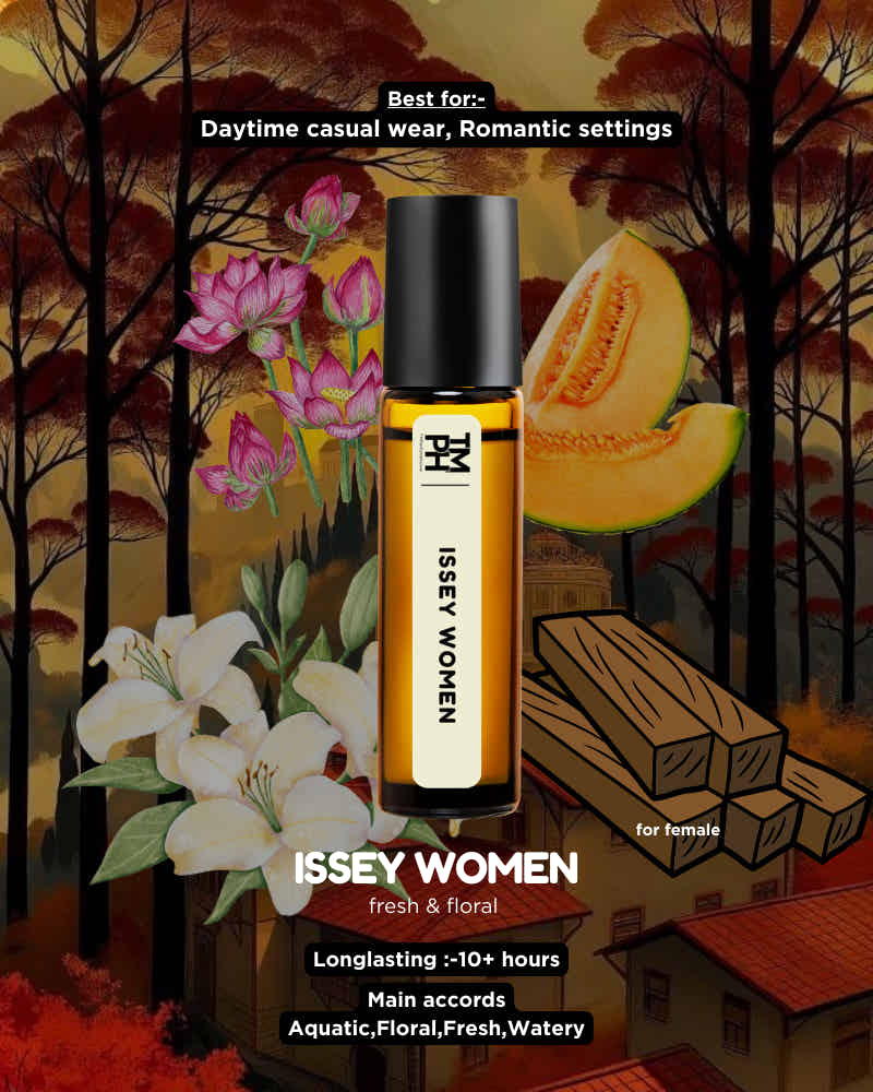 Issey Women AT | Luxury Aquatic Floral – 10+ Hour Long Lasting Pure Oil - Inspired by L'au d'Issy by Issy Miyk