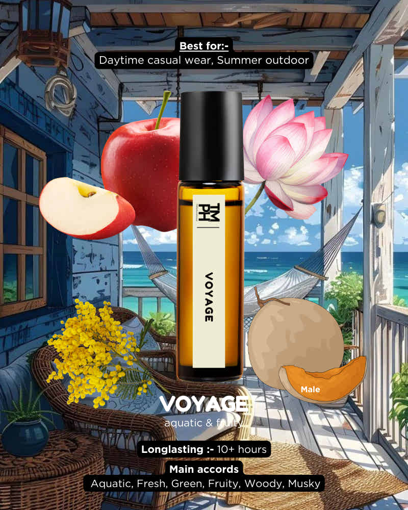 Voyage AT | Luxury Niche Attar – 10+ Hour Long Lasting Pure Oil - Inspired by Voyage by Natca*