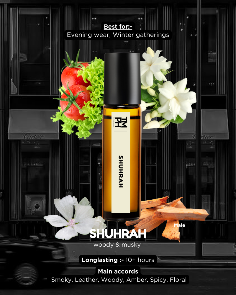 Shuhrah AT | Luxury Niche Attar – 10+ Hour Long Lasting Pure Oil - Inspired by Shuhrah by Rassi*