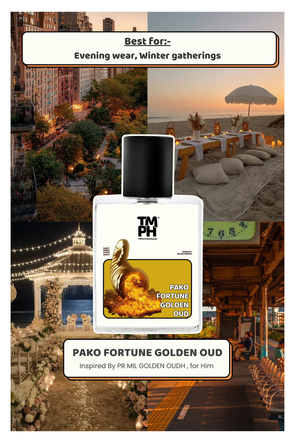 Pako Fortune Golden Oud  –  Inspired perfume | TMPerfumehouse