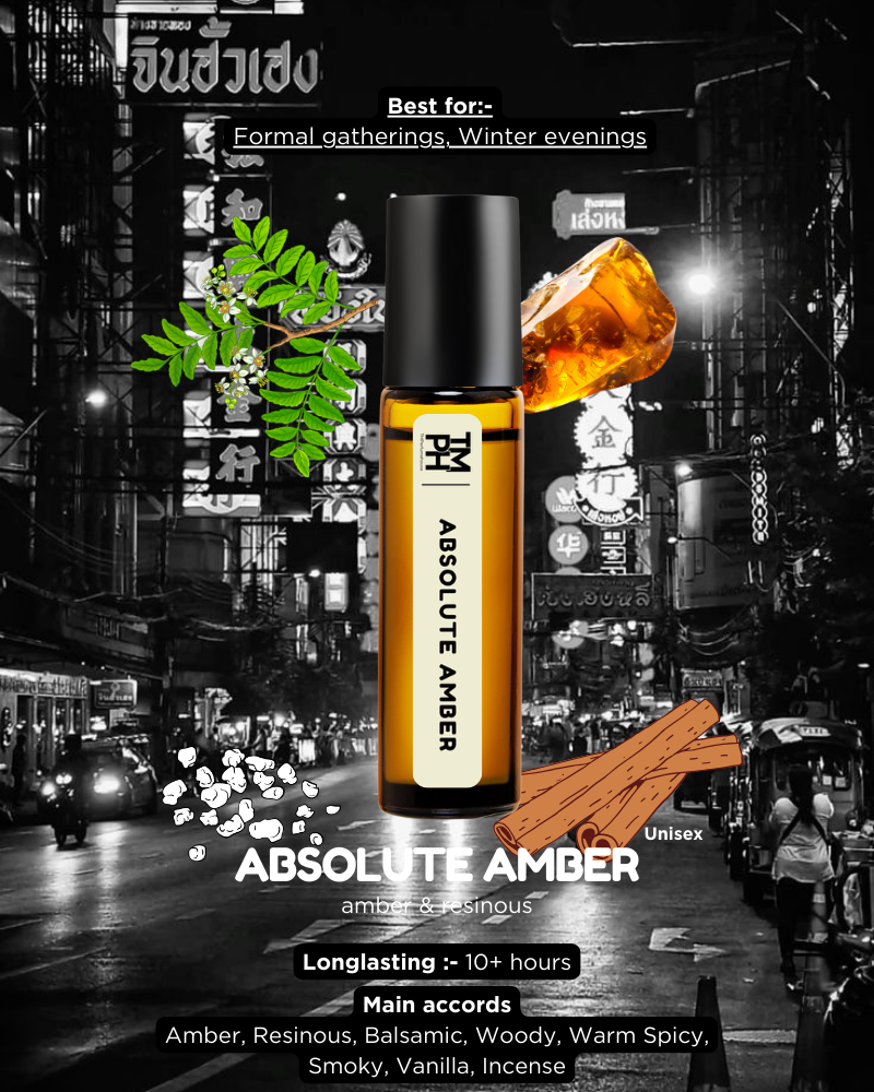 Absolute Amber AT | Luxury Niche Attar – 10+ Hour Long Lasting Pure Oil - Inspired by Amber Absolute by Tom Fod*