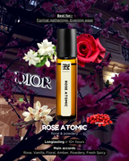 Rose Atomic AT | Luxury Niche Attar – 10+ Hour Long Lasting Pure Oil - Inspired by Atomic Rose by Intiio*