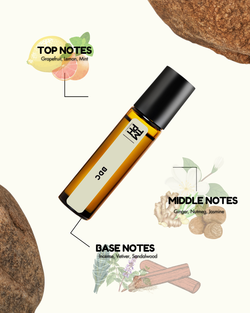 DoTERRA rollerball with notes on a white background