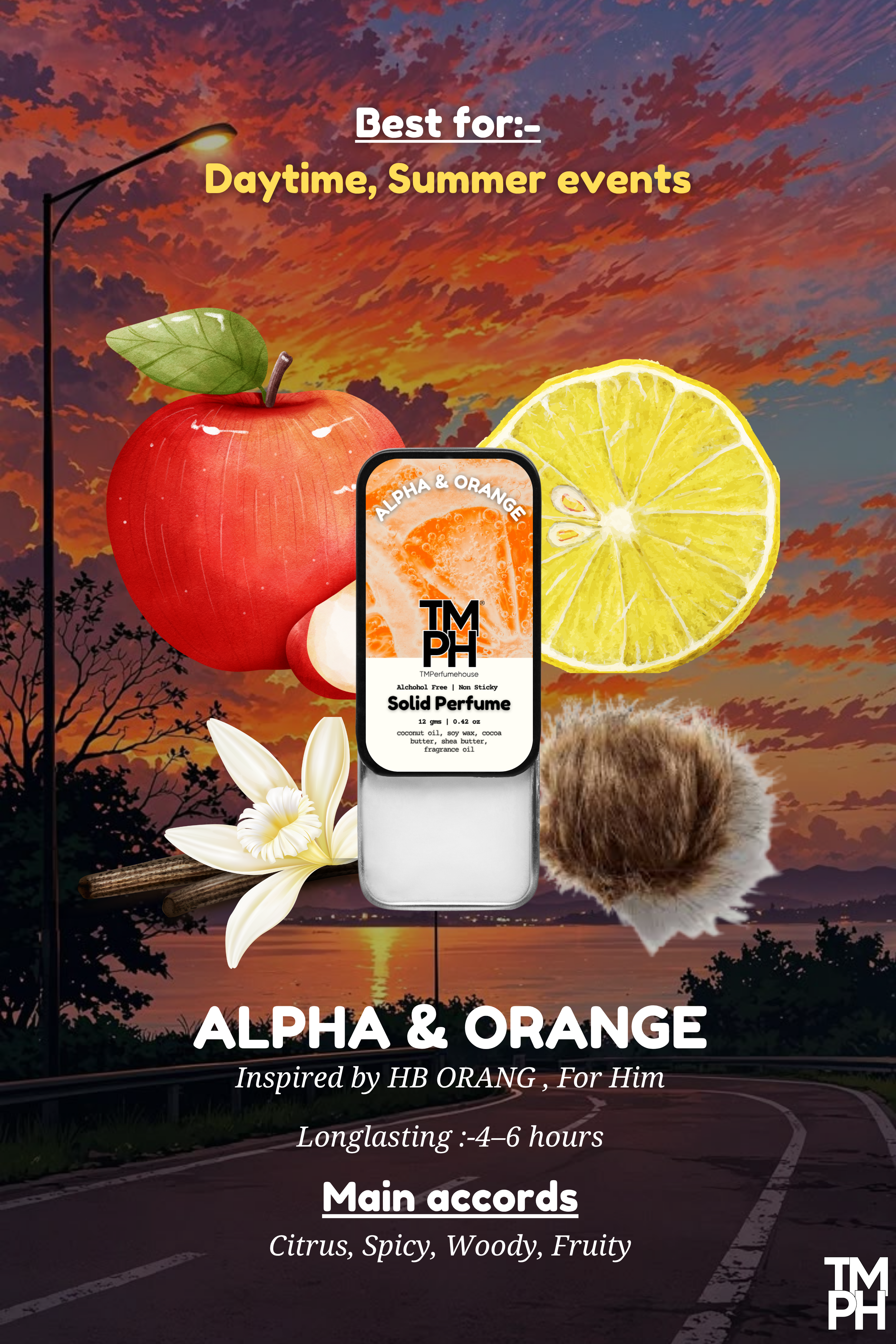 Alpha & Orange - Solid Perfume | TMPerfumehouse