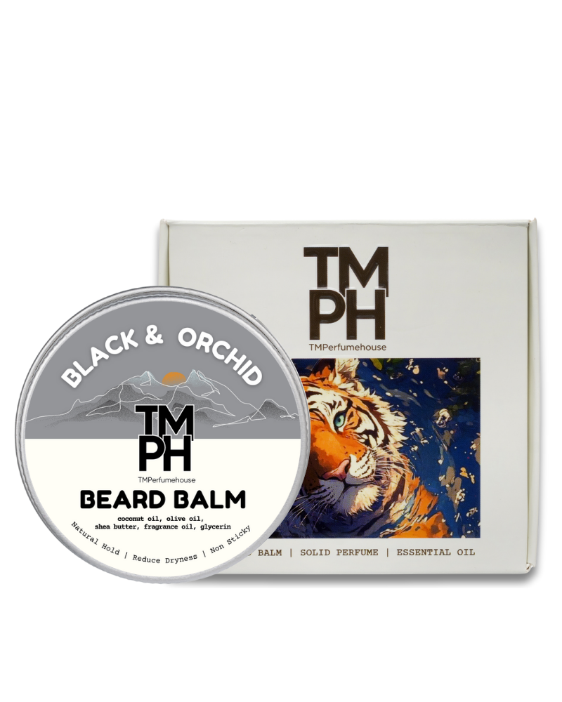 BLACK ORCHID | Premium Beard Balm – 10+ Hour Freshness & Styling - Inspired by Black Orchid by Tm Frd