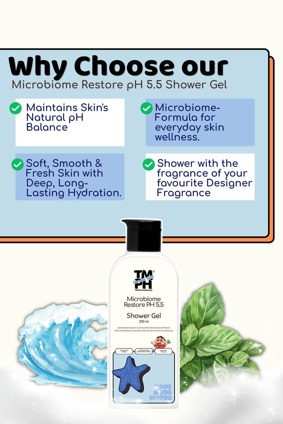 Dave Aqua Water | shower gel