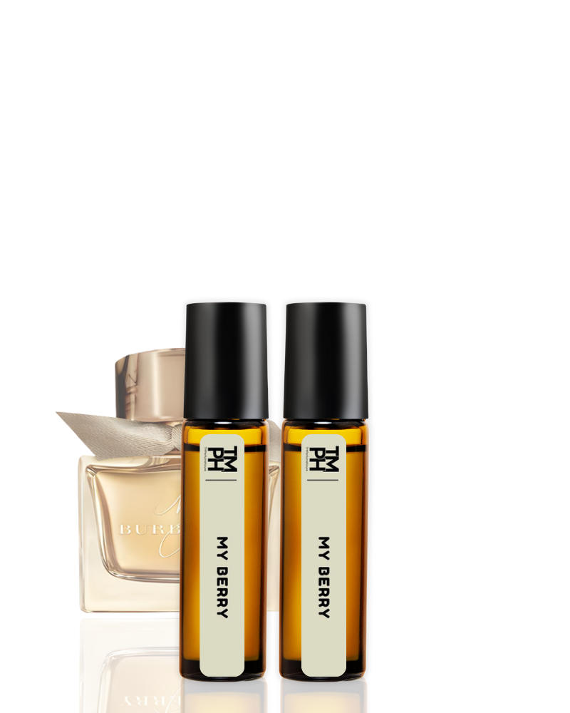 Two rollerball bottles labeled 'MY BERRY' on a white background