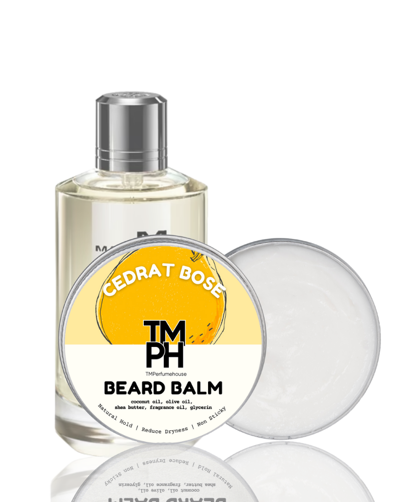 Cedrat Bose TM PH Beard Balm with a bottle on a white background