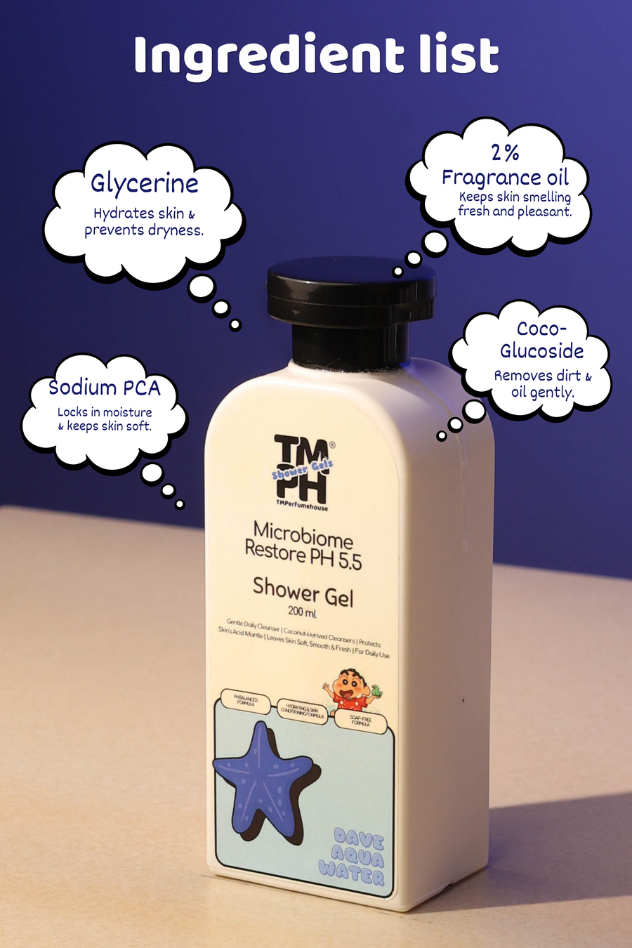 Dave Aqua Water | shower gel