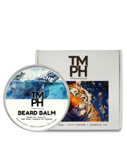 TM PH Beard Balm container with tiger design on packaging