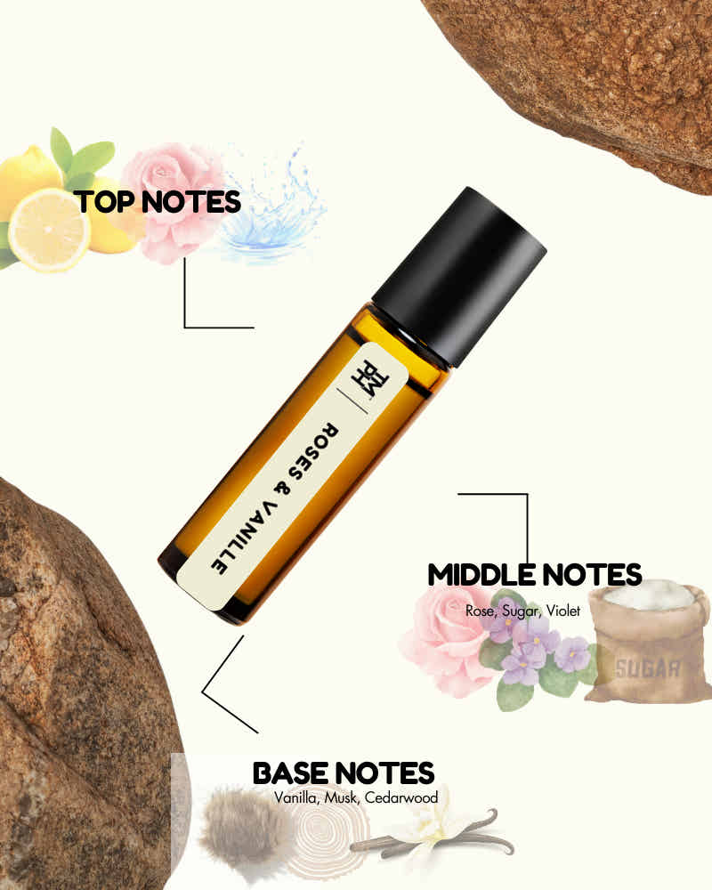 Roses & Vanille AT | Luxury Niche Attar – 10+ Hour Long Lasting Pure Oil - Inspired by Rses Vnille by Mnc