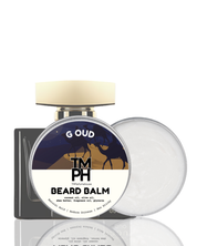TM PH beard balm with packaging on a white background