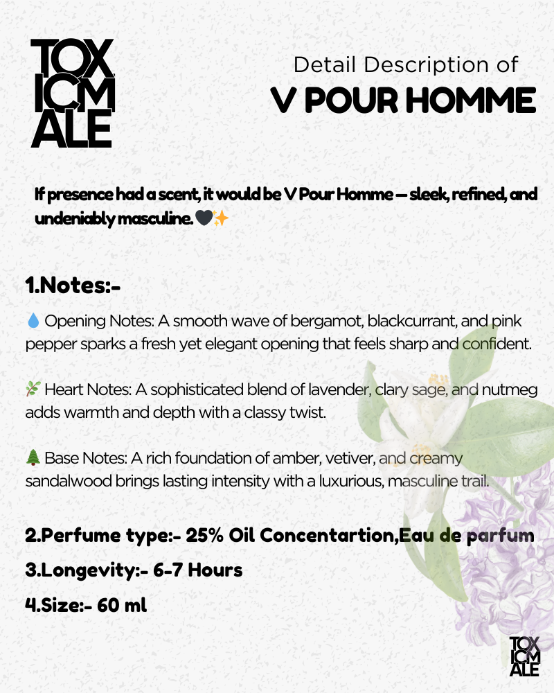 V pour homme