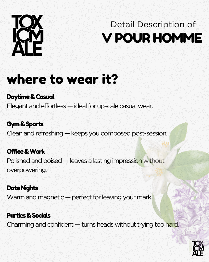 V pour homme