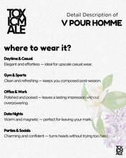 V pour homme