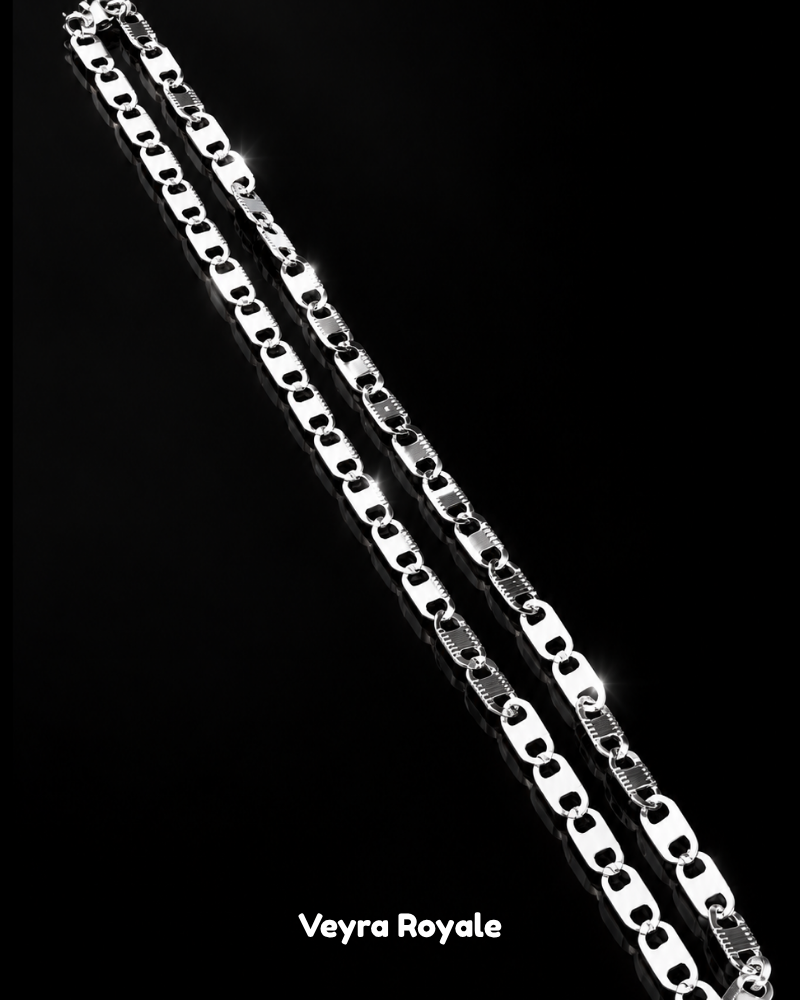 The Royale & Seraphine Silver Set (Necklace + Bracelet Combo)