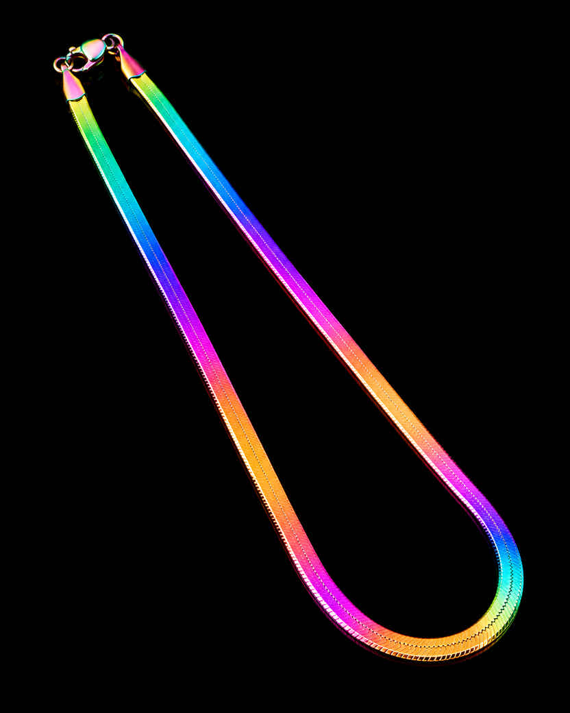 Rainbow Herringbone Chain