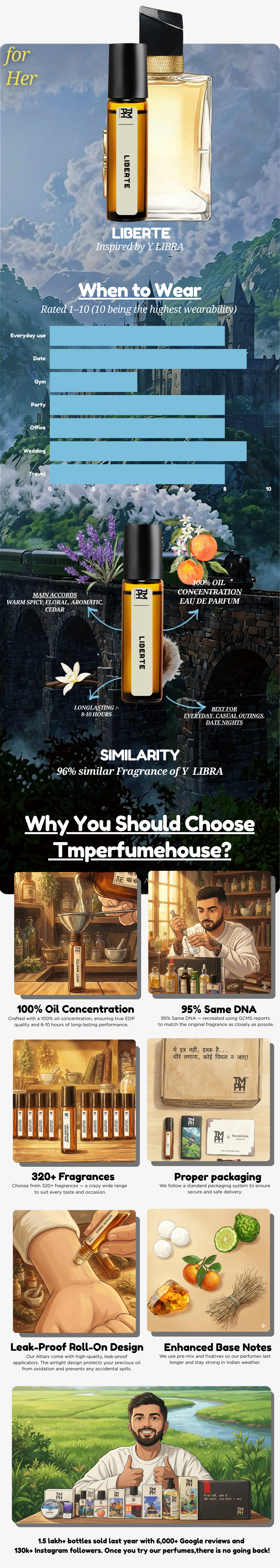 Liberte - Inspired Attar | TMPerfumehouse usage chart