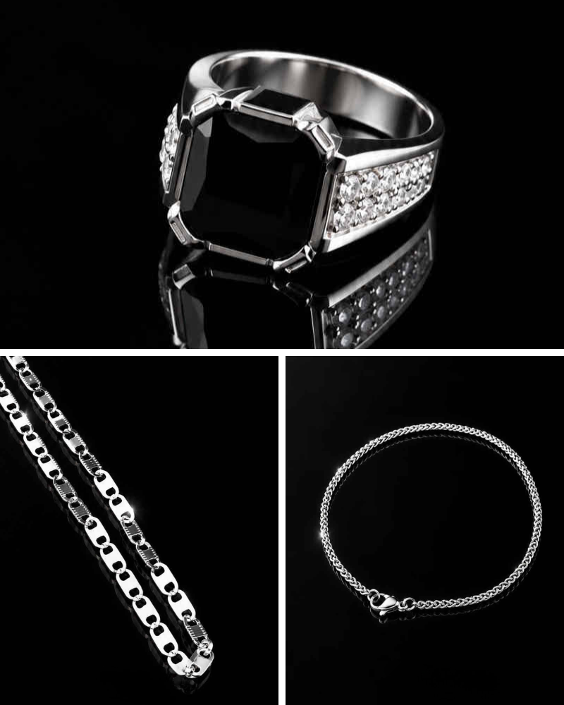 The Imperial Onyx Set: Veyra Royale, Aurelia Knot & Eclipse Royale Trio