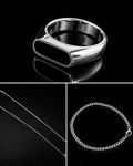 The Apex Monolith Set: Velora Chain, Seraphine Bracelet & Vanta Crest Trio