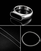 The Apex Monolith Set: Velora Chain, Seraphine Bracelet & Vanta Crest Trio