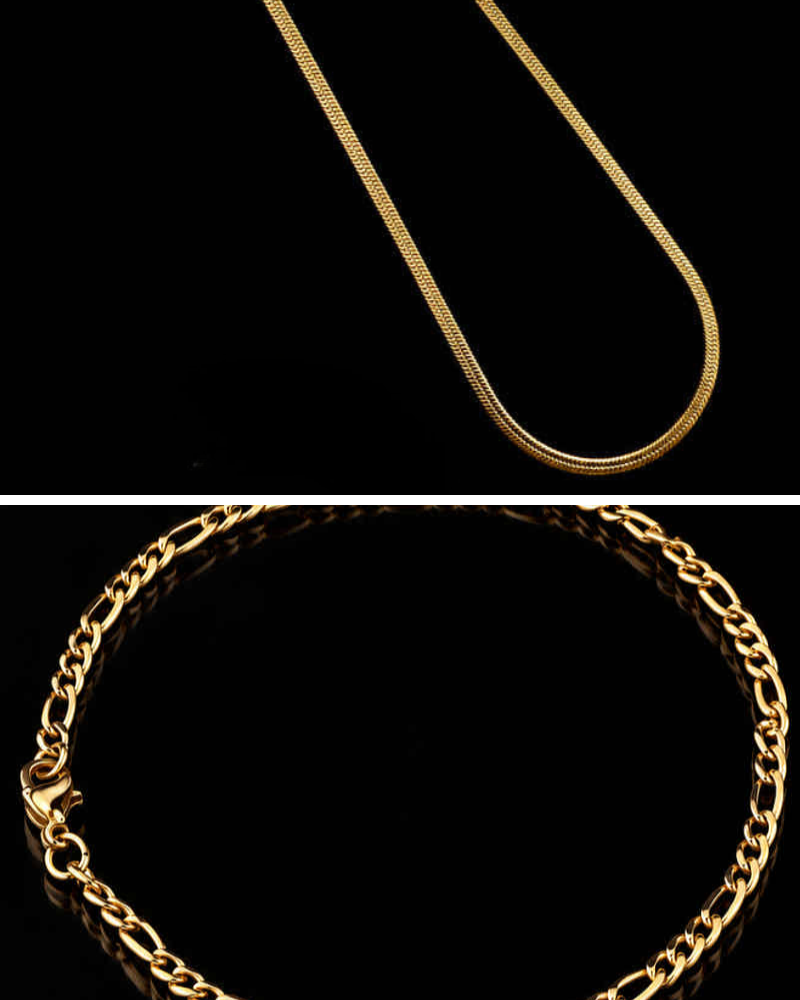 The Solenne & Veyra Gold Set (Necklace + Bracelet Combo)