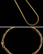 The Solenne & Veyra Gold Set (Necklace + Bracelet Combo)
