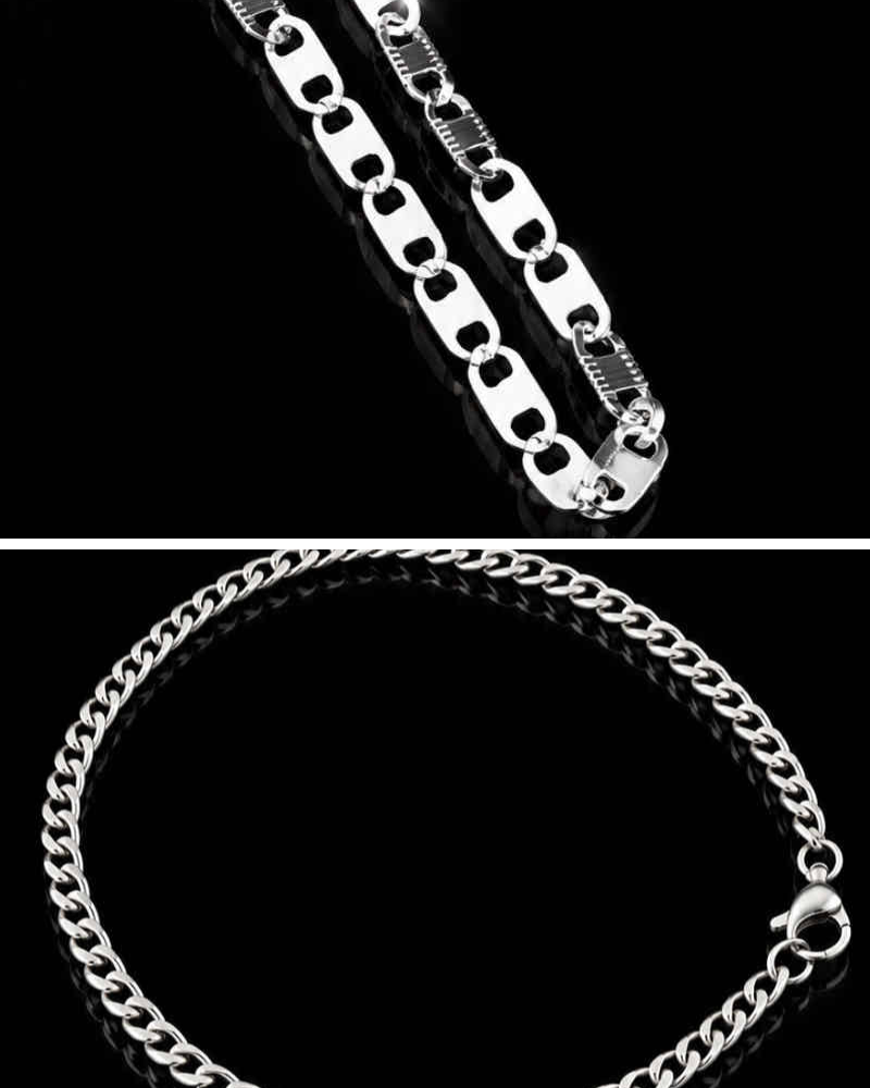 The Royale & Seraphine Silver Set (Necklace + Bracelet Combo)