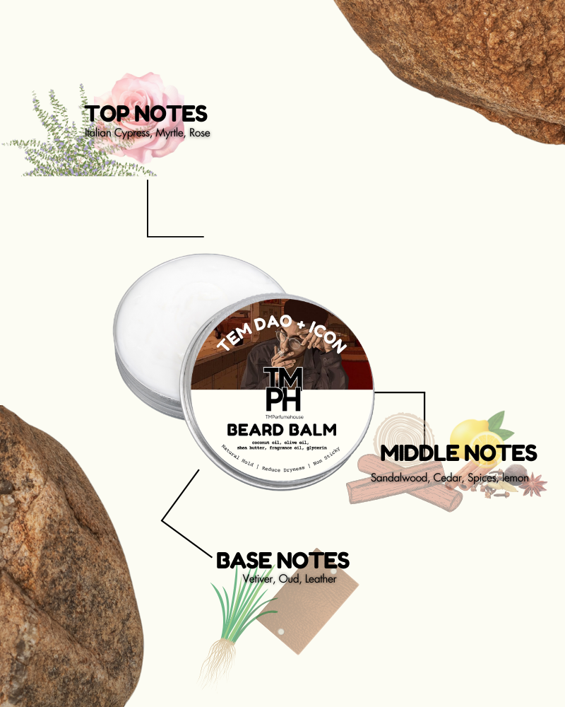 Tem and Dao + Icon | Premium Beard Balm – 10+ Hour Freshness & Styling