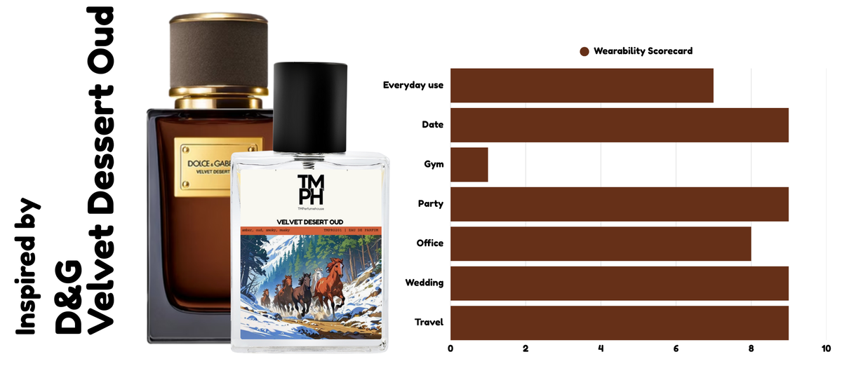 Desert Veil Oud- Inspired perfume | TMPerfumehouse usage chart